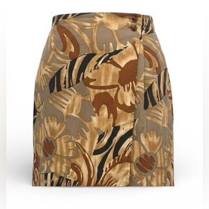 Galinda Wang Tan Silk Skort